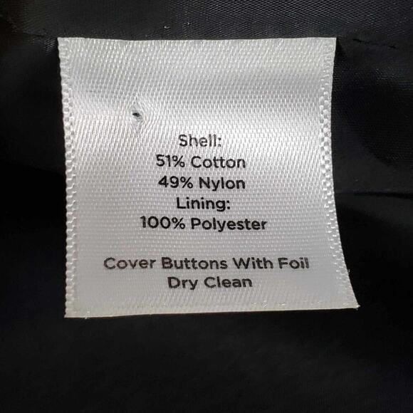 Talbots Blazer Jacket Women’s Size 8 Tweed Black Fringe Lined Cotton Crystal - Picture 6 of 8